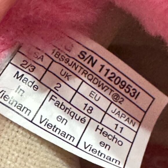 NEW Ugg Cheetah Print Shimmer Fur Lined Boots Toddler Girls 2/3 - Picture 4 of 5